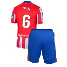 Atletico Madrid Koke #6 Hemmaställ Barn 2024-25 Korta ärmar (+ Korta byxor)